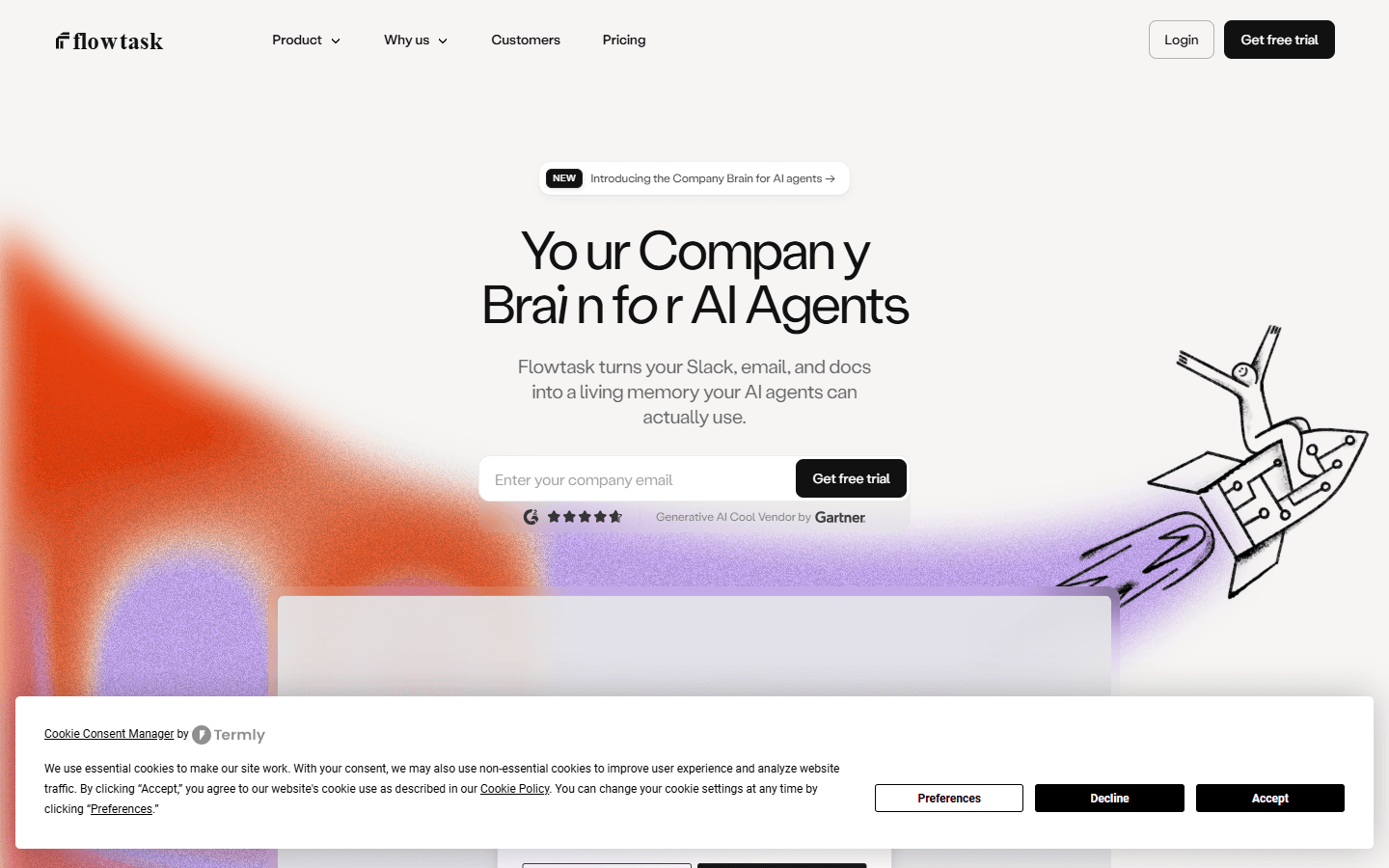 Screenshot of the FlowTask website